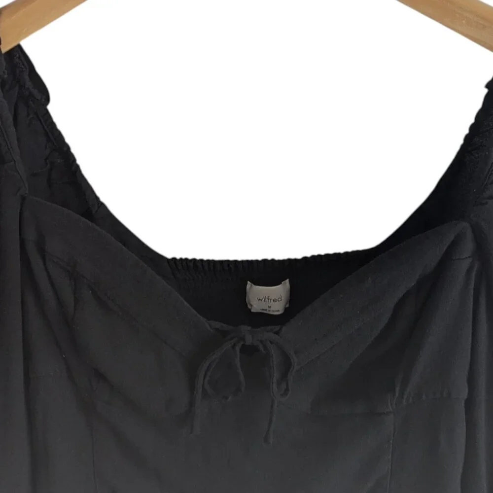 Aritzia Wilfred Novella Puff-Sleeve Smocked Prairie Blouse - Picture 6 of 8